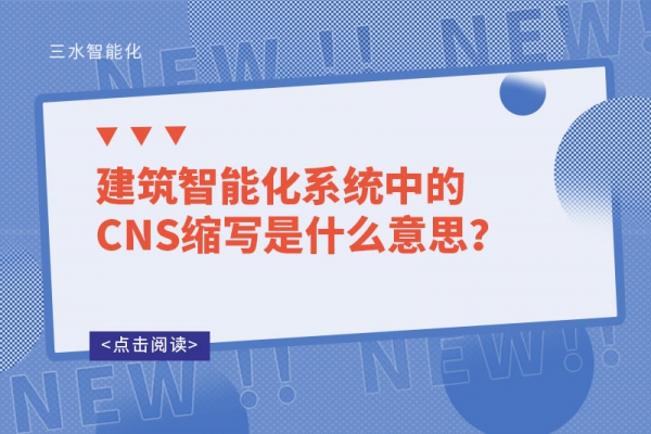 建筑智能化系統中的CNS縮寫是什么意思？